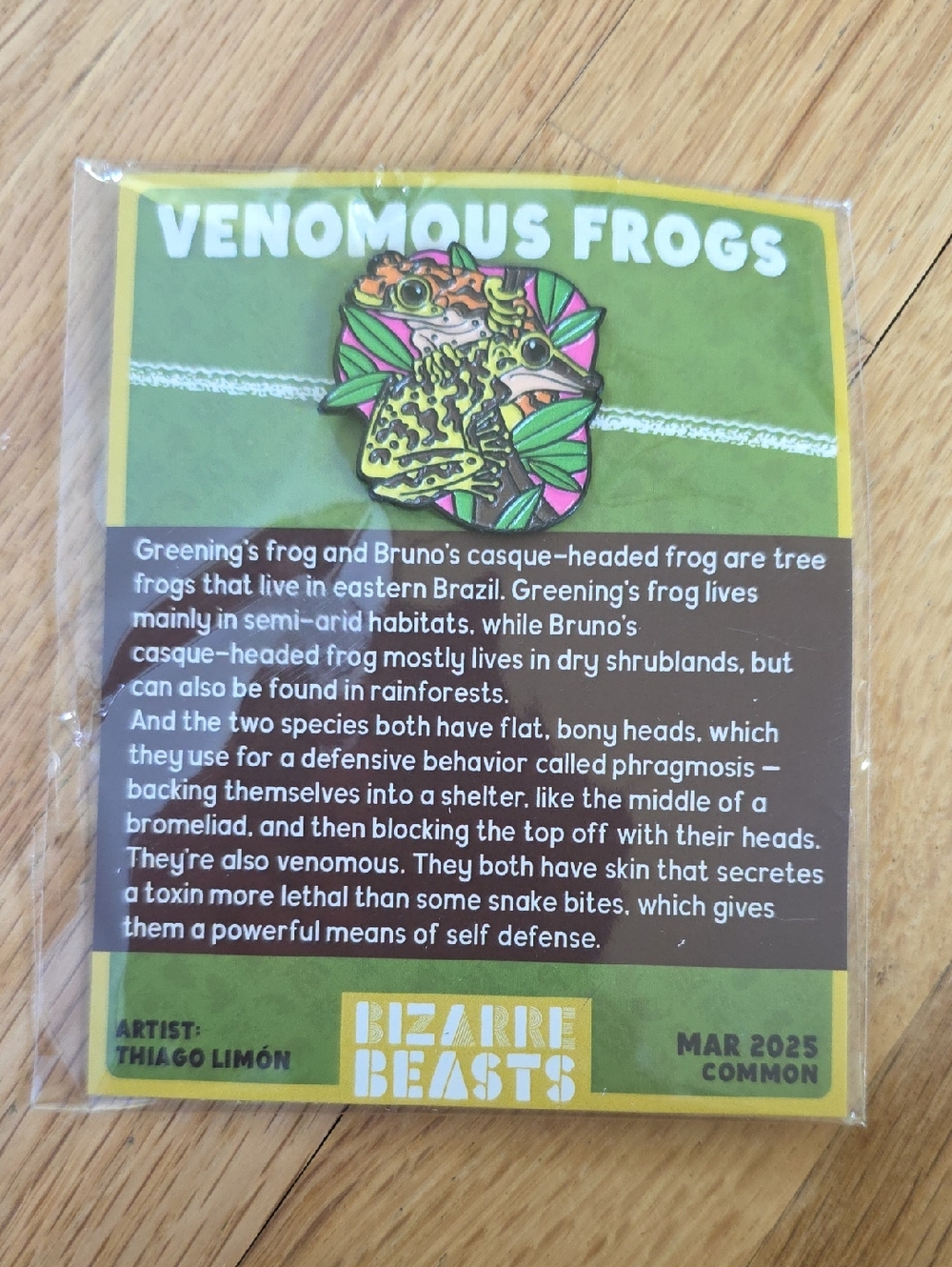Bizarre Beasts Enamel Pin Common March 2025 Venomous Frogs